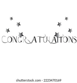 Felicitaciones Tarjeta de felicitaciones Congrats, Felicitaciones caligrafía texto vector ilustración caligrafía Banner caligráfico moderno vector de diseño para saldar Vector Letter