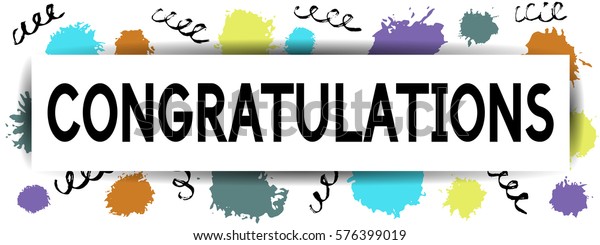 Congratulations Card Do Not Forget Congratulate Stock Vector (Royalty ...