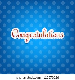 Congratulations card with dots