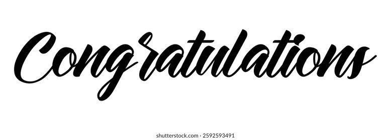 Congratulations card. Hand lettering. Minimalist congratulations calligraphy. Wedding theme congratulations calligraphy. stylish congratulations calligraphy with cursive font.