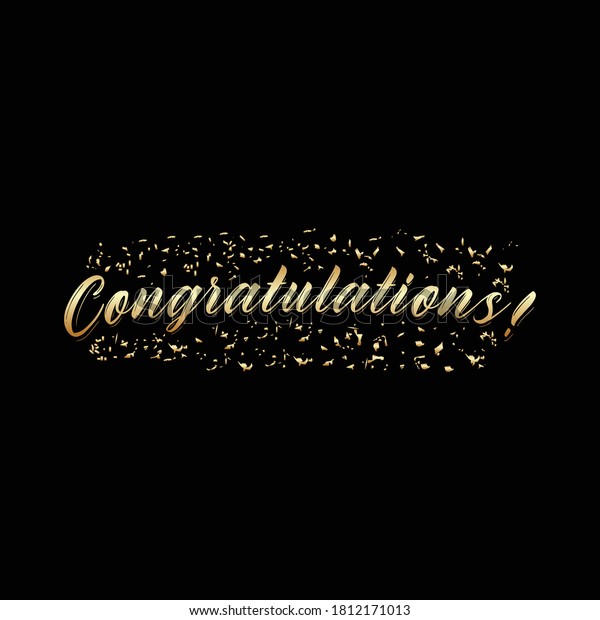 Congratulations Card Hand Lettering Modern Brush Stock Vector (Royalty ...