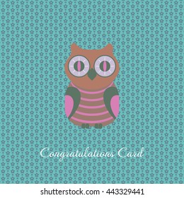 congratulations card with owl