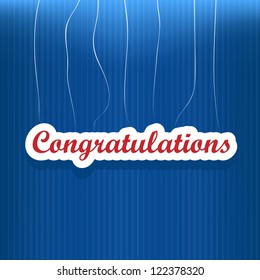 Congratulations card with stripes