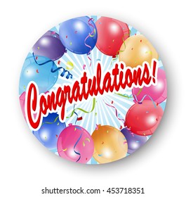 Congratulations Celebration Balloon Stock Vector (royalty Free 