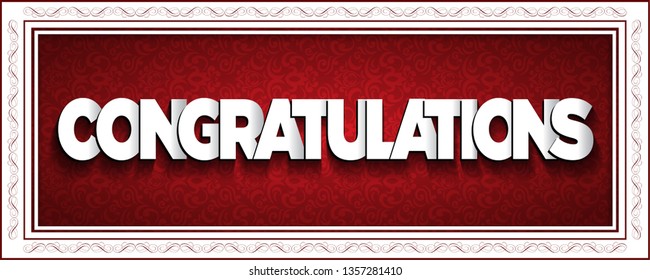 Congratulations. Celebration card