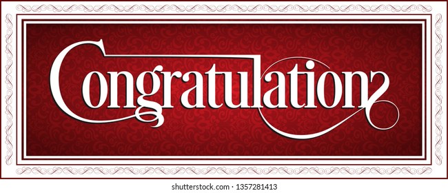 Congratulations. Celebration card