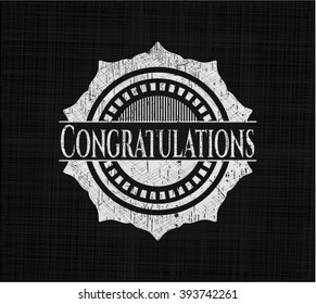 Congratulations chalk emblem