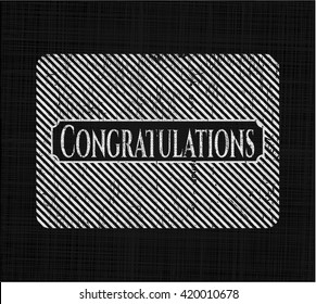 Congratulations chalk emblem