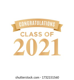 Congratulations Class 2021 High School Graduation Stock Vector (Royalty ...