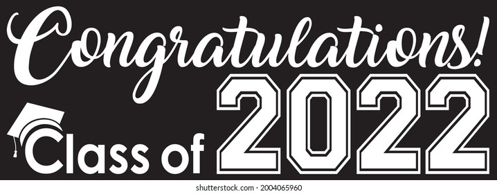 Congratulations Class of 2022 Banner Back Background Graphic