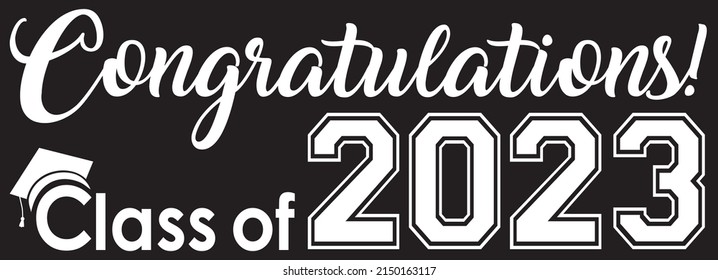 Congratulations Class of 2023 Banner Back Background Graphic