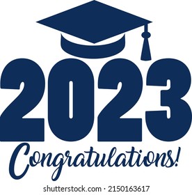 Herzlichen Glückwunsch Klasse von 2023 Blue Graphic