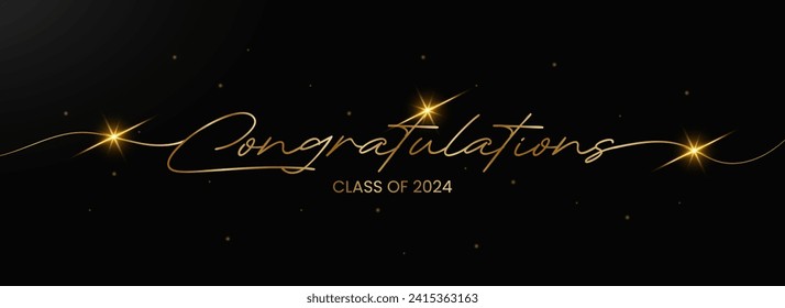 Señal de felicitación Clase de 2024. Felicitaciones Graduadas. Banner de felicitaciones puede utilizarse para, página de inicio, plantilla, ui, web, aplicación móvil, afiche, banner, volante, fondo