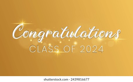 Herzlichen Glückwunsch Klasse 2024 Grußzeichen. Glückwunsch graduiert. Glückwunsch Banner. Handgeschriebene Pinselbeschriftung. Isolierter Vektortext für Abschlussdesign, Grußkarte, Poster, Einladung