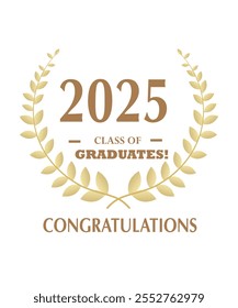 Congratulations class of 2025 graduates celebrations vector illustration design background