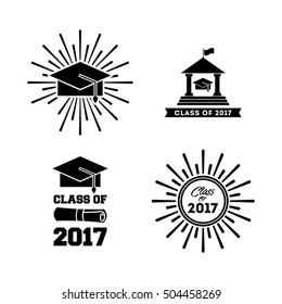congratulations classof 2017 card vector illustration design