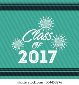 congratulations classof 2017 card vector illustration design