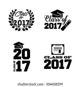 congratulations classof 2017 card vector illustration design