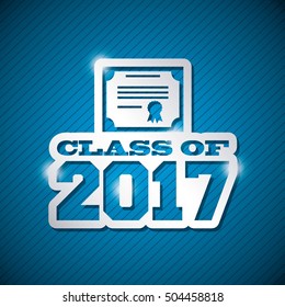congratulations classof 2017 card vector illustration design