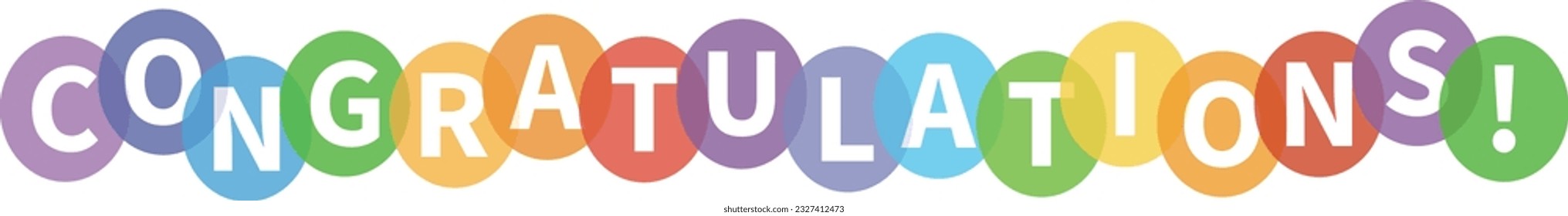 congratulations colorful balloon sign vector design
