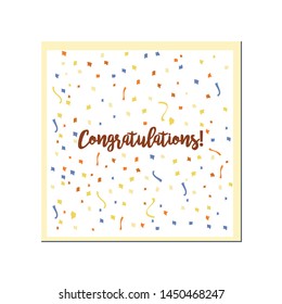 Congratulations Confetti Card Design Template
