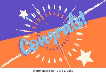 congratulations Congrats, Beautiful Text, Banner, Background