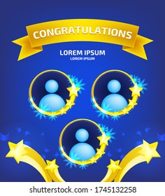 congratulations contest result poster card