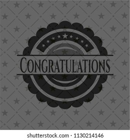 Congratulations dark badge