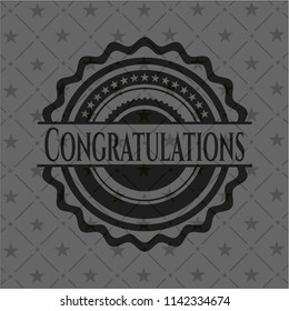 Congratulations dark emblem. Retro