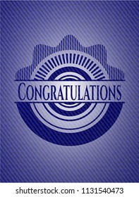 Congratulations denim background