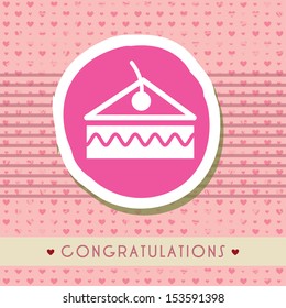 congratulations design  over pink background vector , illustration 