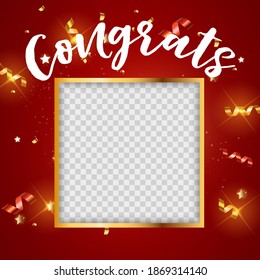 Congratulations design template background. Vector illustration EPS10