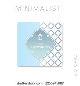 FELICITACIONES TARJETA EID CON COLORES DE PASTEL AZUL Y GRADIENTE