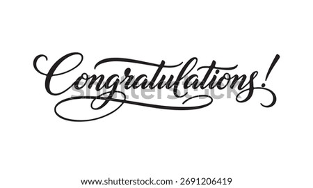 congratulations elegant lettering calligraphy text