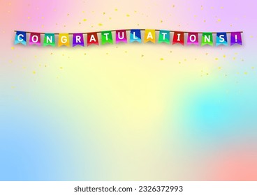 Congratulations with flags. Flags rail.
