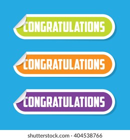 Congratulations Folded Paper Labels