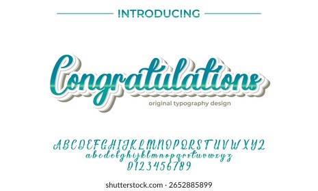 Congratulations Font – Stylish Script Typeface with Bold Modern Brush Lettering