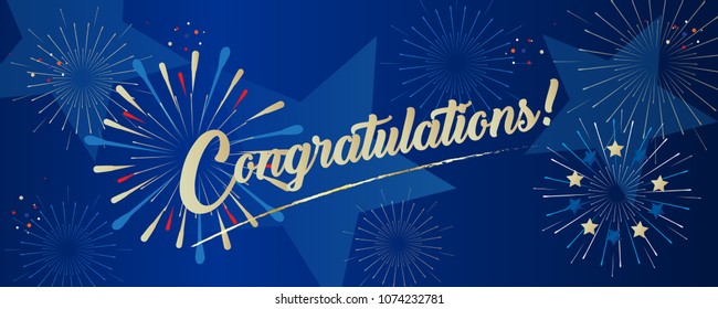 Congratulations gold Calligraphy festive