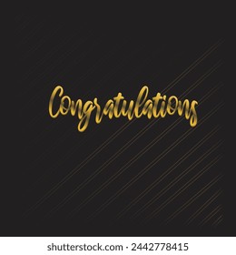 Congratulations (gold) for celebration, branding and promtion 