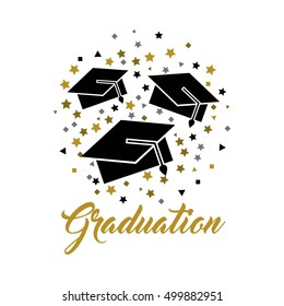 congratulations grad celebration card vector illustration design