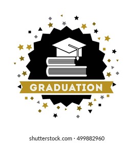 congratulations grad celebration card vector illustration design