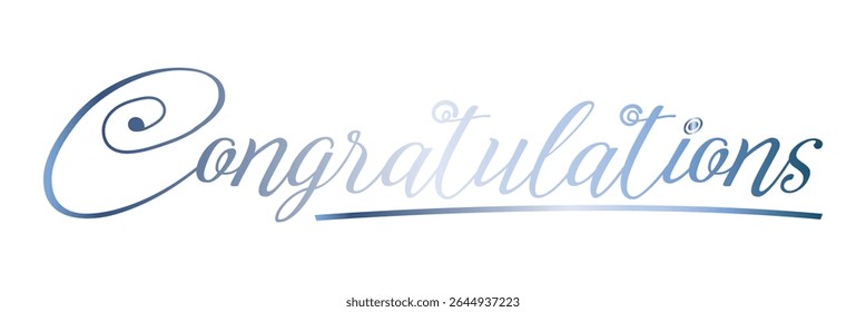 CONGRATULATIONS!, Congratulations gradient lettering greeting sign. Handwritten modern brush lettering with golden stars. Text for card, T-shirt print, banner, poster, web, notebook, sketchbook