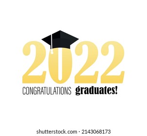 Congratulations Graduate. Template for design party high school or college, graduation invitations or banner.