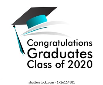 Congratulations Graduates Class 2020 Banner Design Stock Vector ...