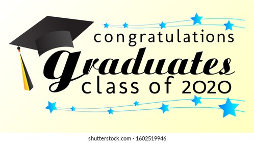 Congratulations Graduates Class 2020 Graphics Elements Stock Vector ...