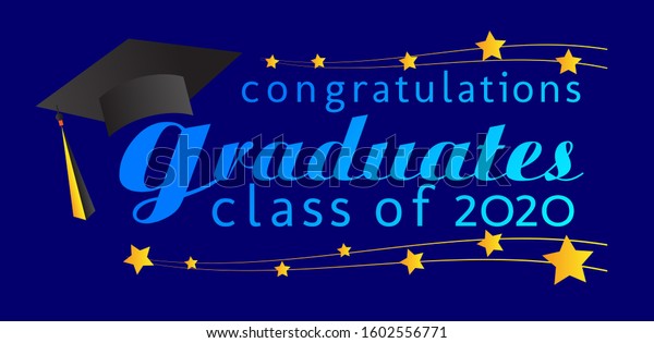 Congratulations Graduates Class 2020 Graphics Elements Stock Vector ...