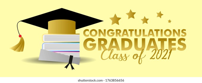 Congratulations Graduates Class 2021 Graphics Elements Stock Vector ...