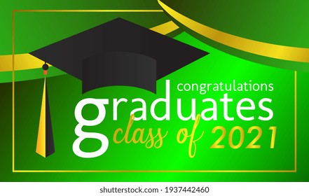 Congratulations Graduates Class 2021 Graphics Elements Stock Vector ...