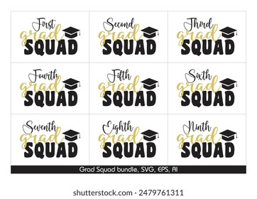 Congratulations graduates vector illustration. Class of trendy design template