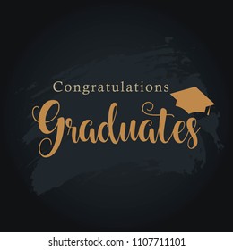 Congratulations Graduates Vector Template Design Illustration